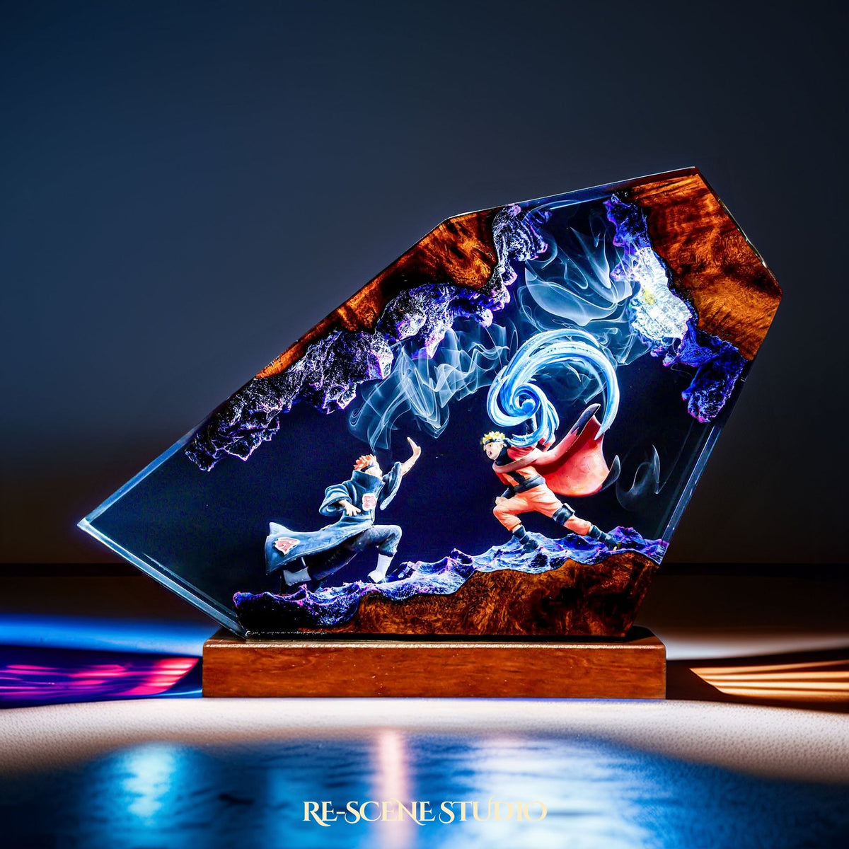Naruto vs Pain Resin Lamp — view 3