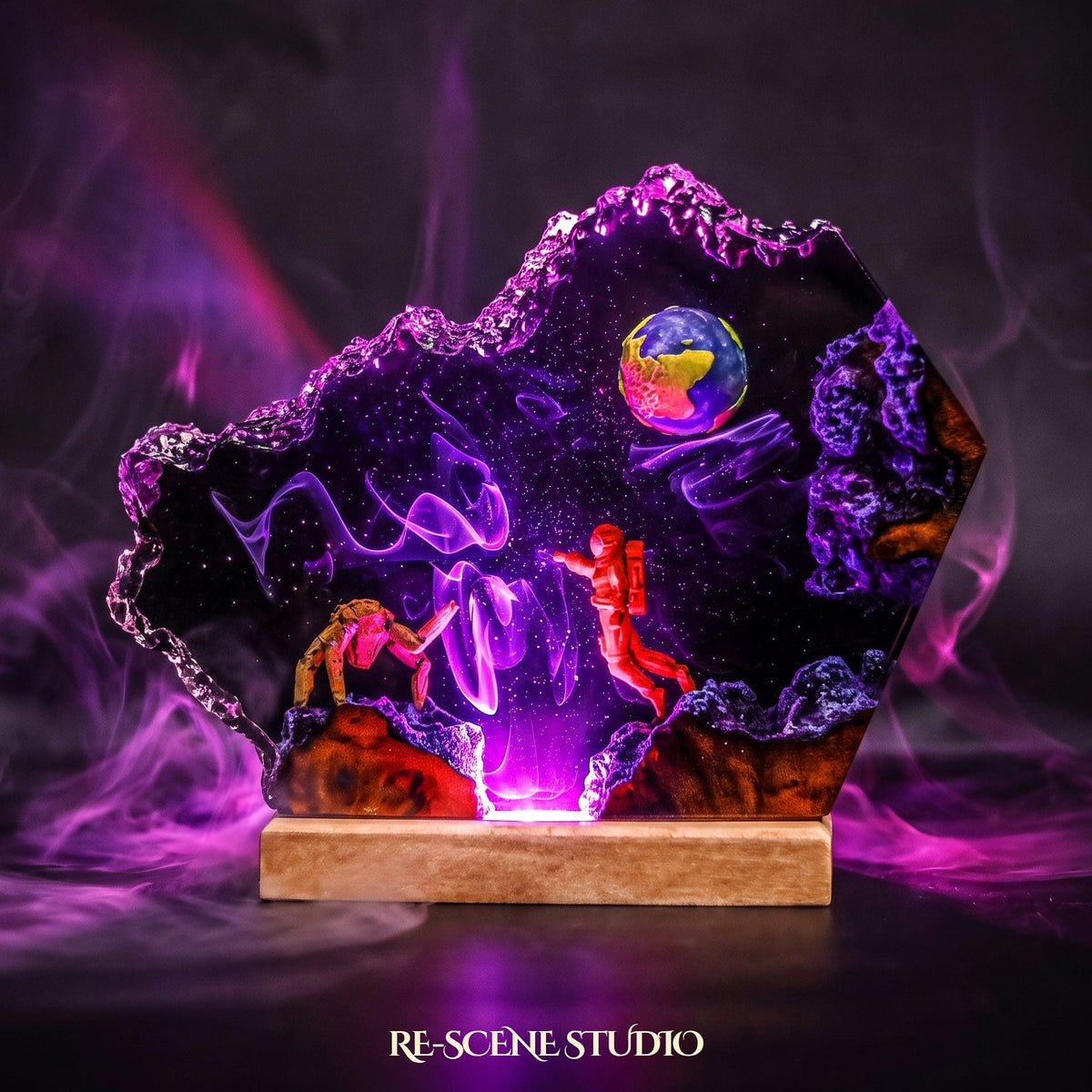 Rocky Broken Resin Lamp — view 3