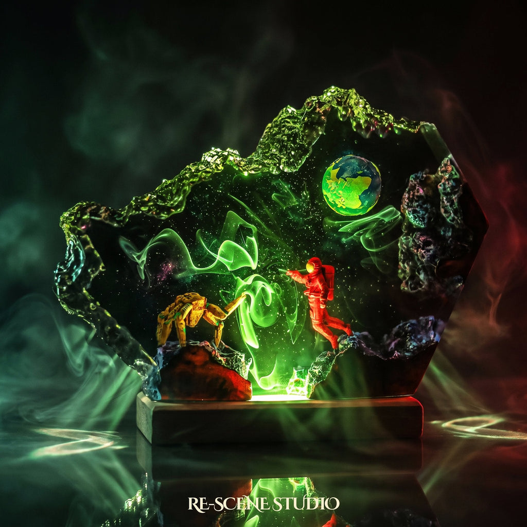 Rocky Broken Resin Lamp — view 6