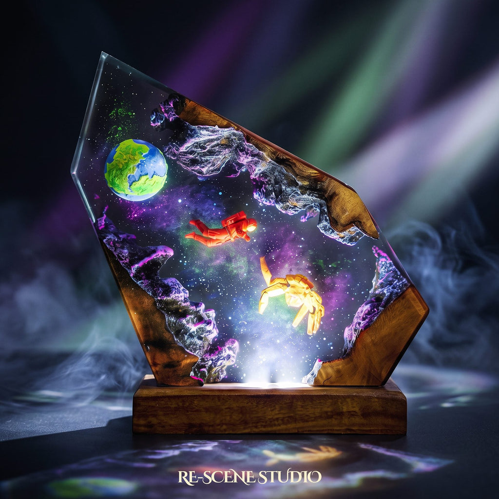 Rocky Cosmic Rock Resin Lamp — view 2