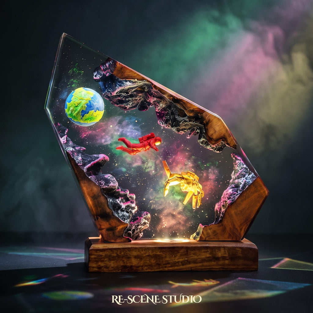 Rocky Cosmic Rock Resin Lamp — view 3