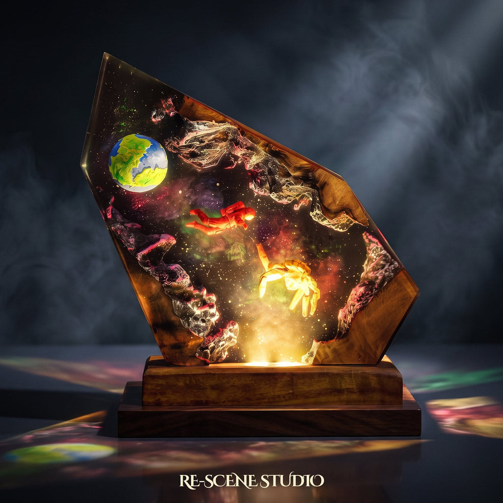 Rocky Cosmic Rock Resin Lamp — view 4