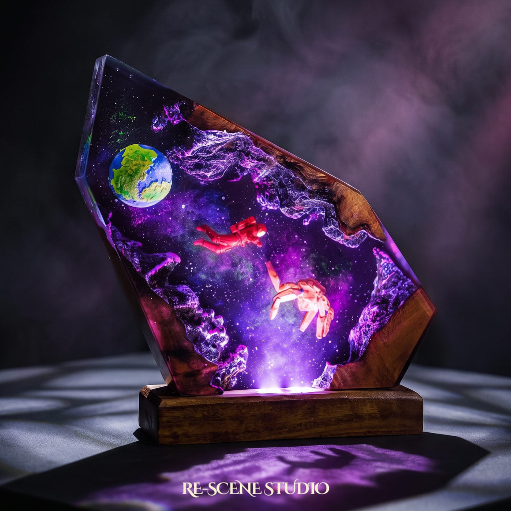 Rocky Cosmic Rock Resin Lamp — view 6