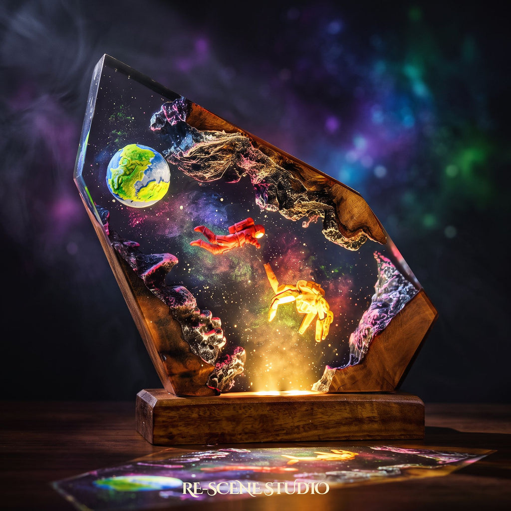 Rocky Cosmic Rock Resin Lamp — view 7