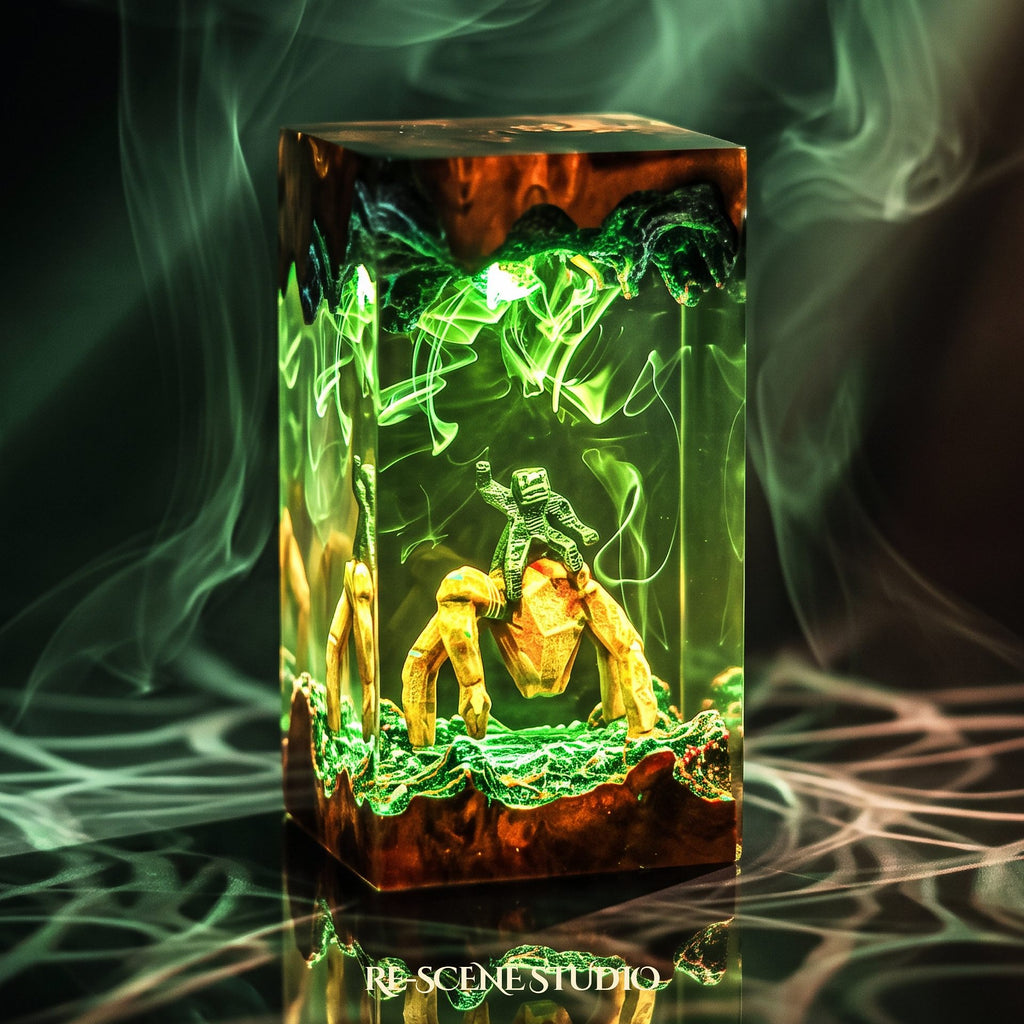 Rocky Pillar Resin Lamp — view 7
