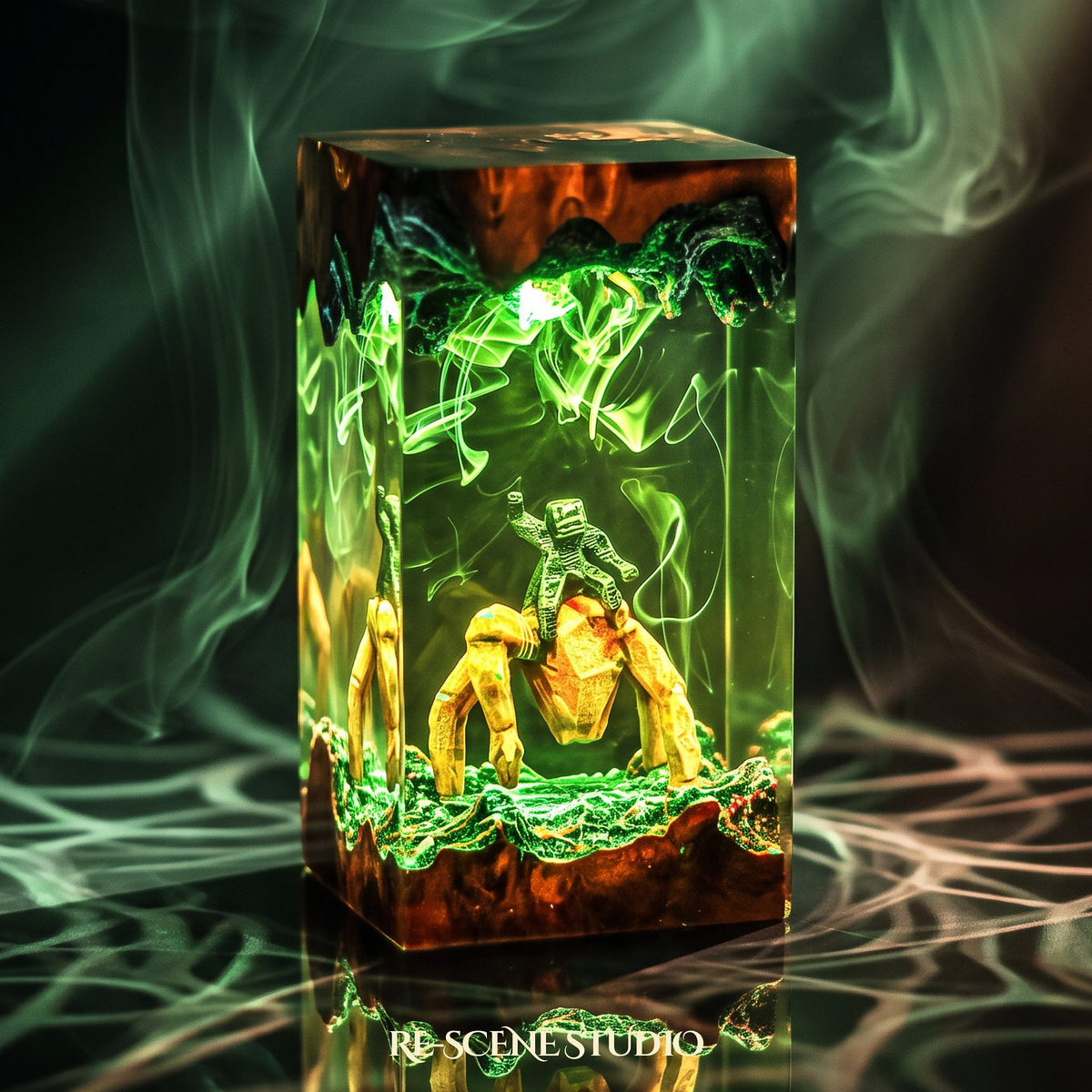 Rocky Pillar Resin Lamp — view 7