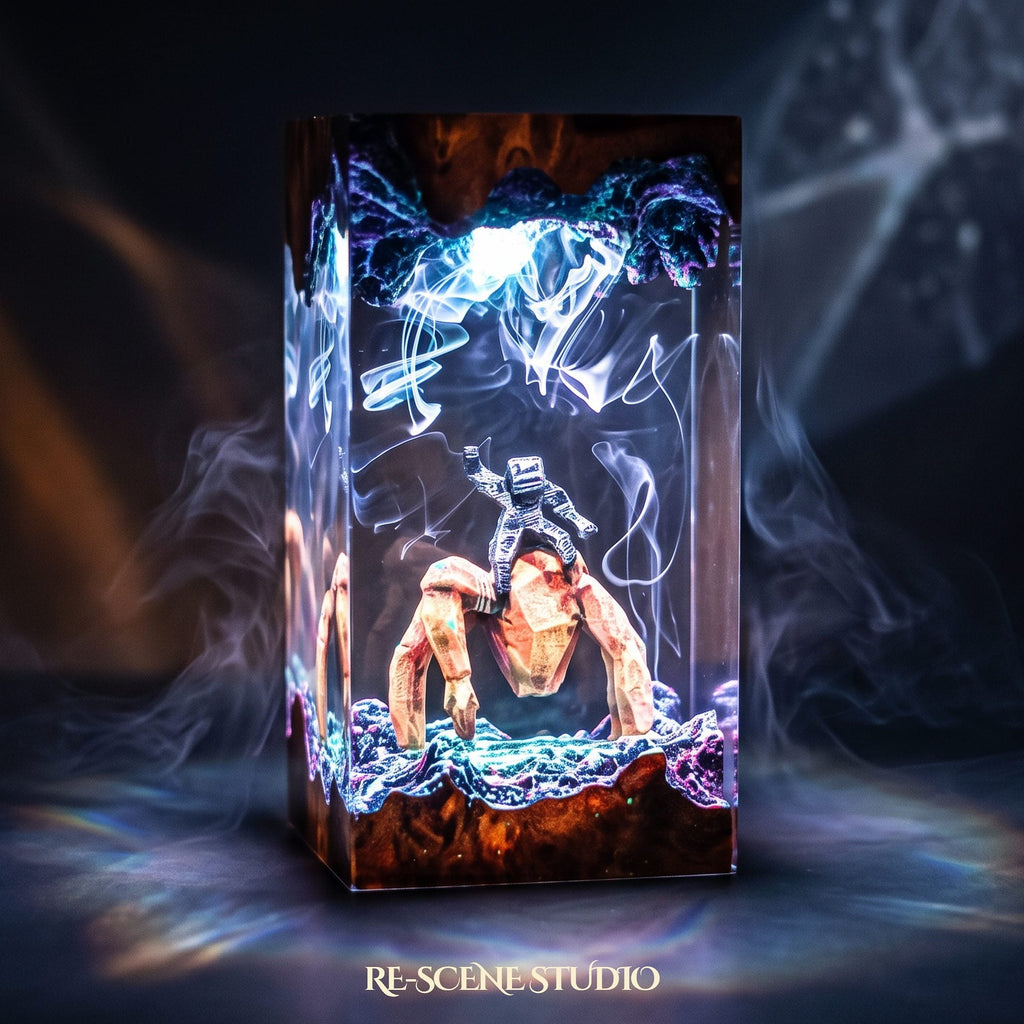 Rocky Pillar Resin Lamp — view 8