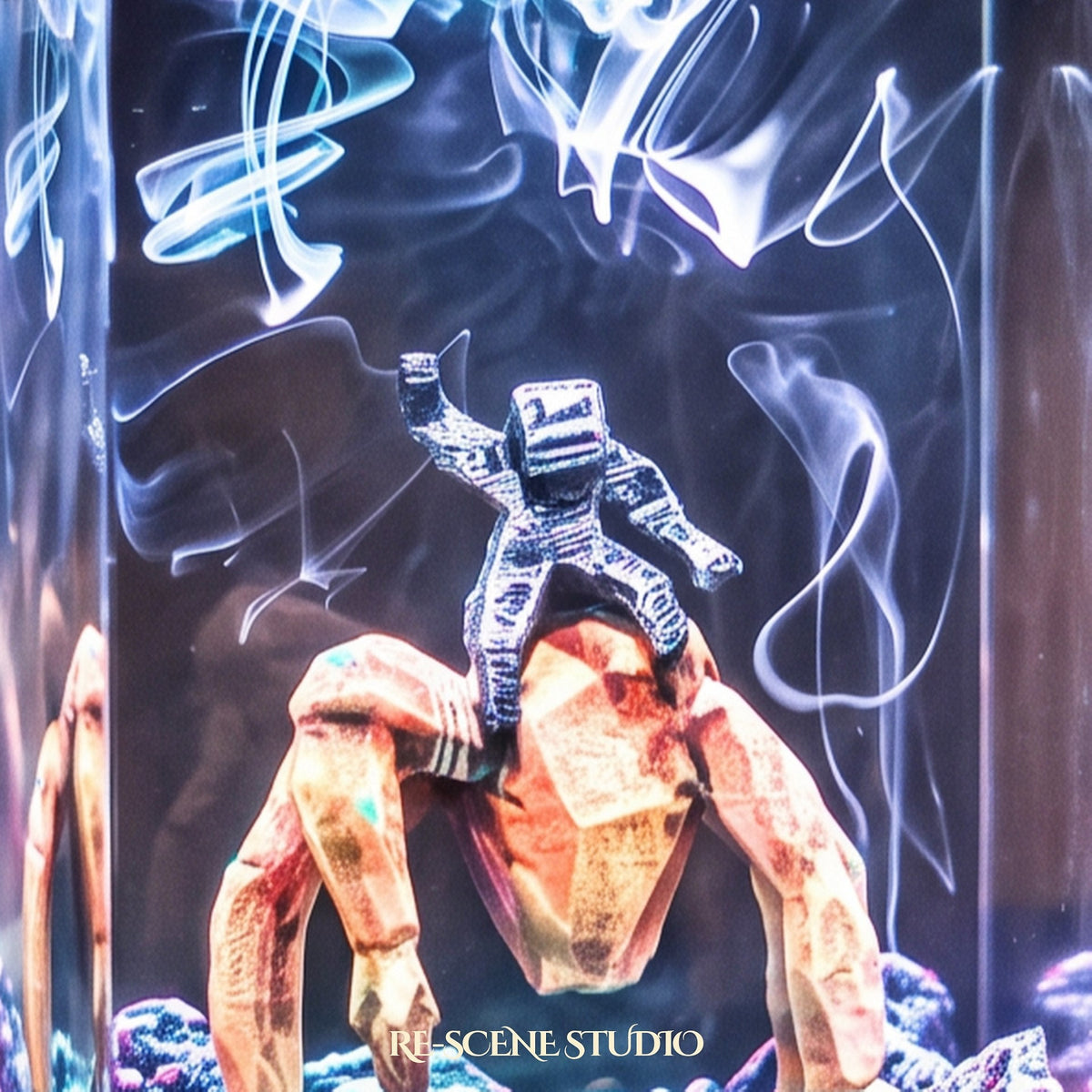 Rocky Pillar Resin Lamp — view 9