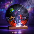 Rocky Round Resin Lamp