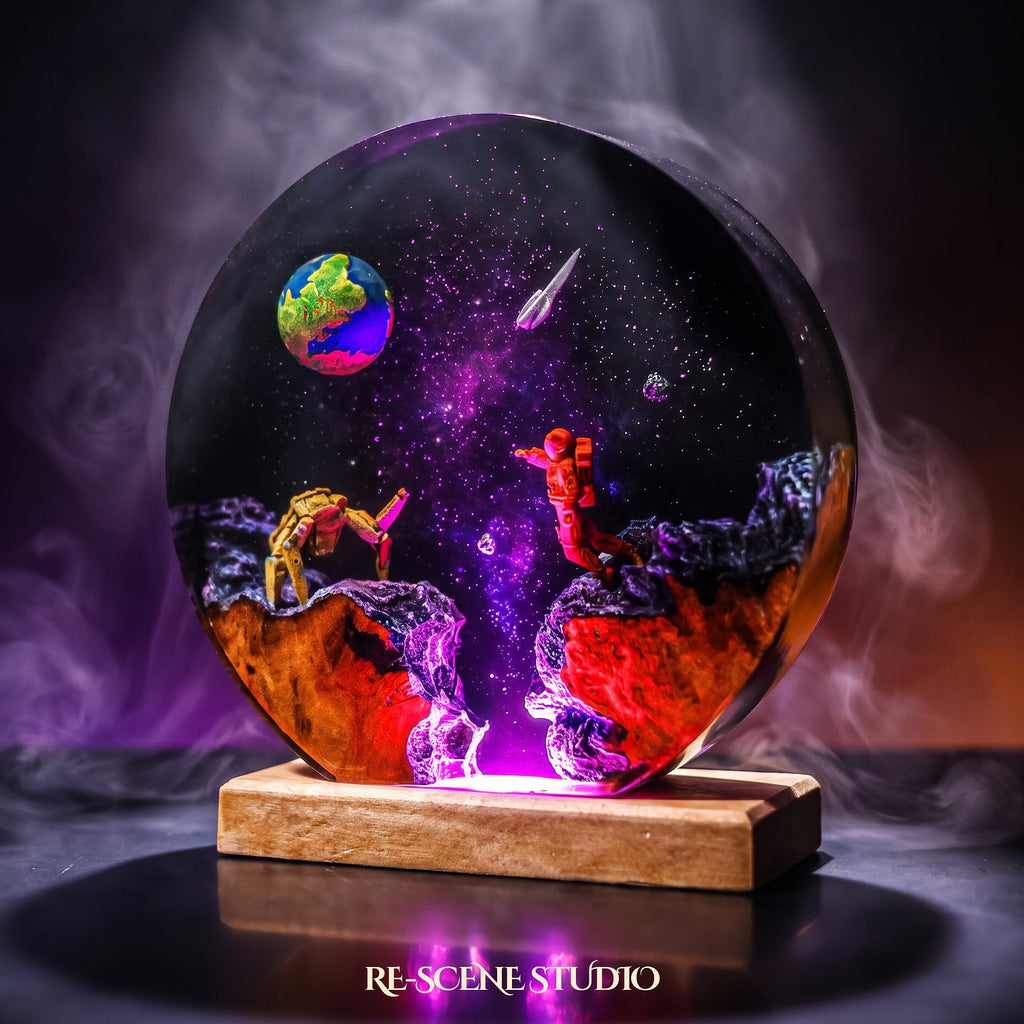 Rocky Round Resin Lamp — view 5