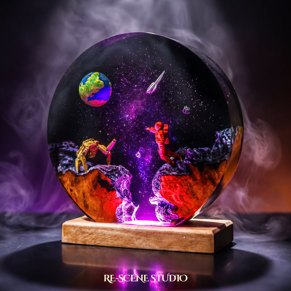 Rocky Round Resin Lamp — view 5