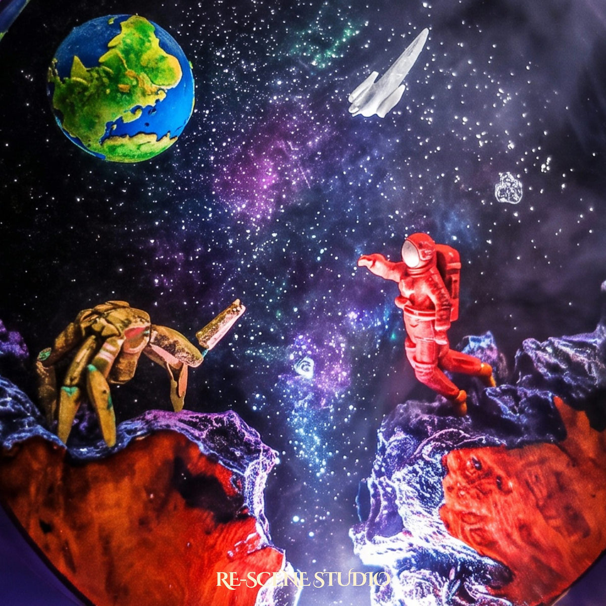 Rocky Round Resin Lamp — view 8