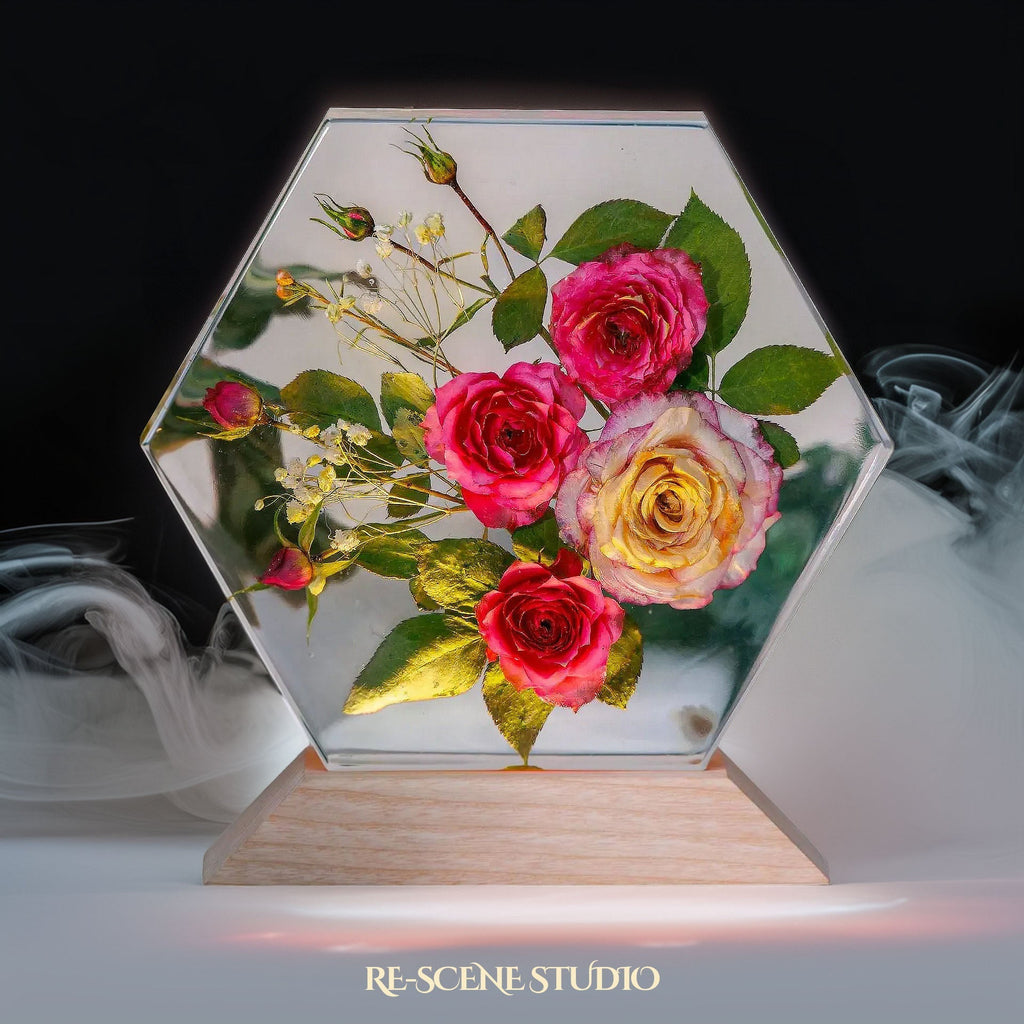 Royal Rose Harmony Resin Lamp — view 2