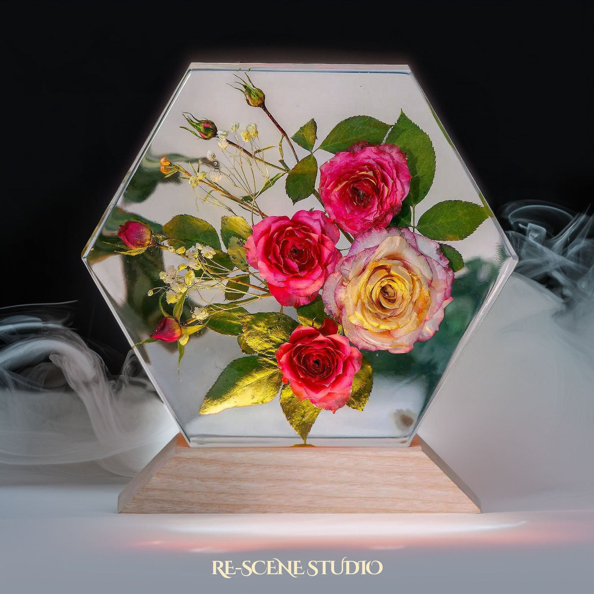 Royal Rose Harmony Resin Lamp — view 2