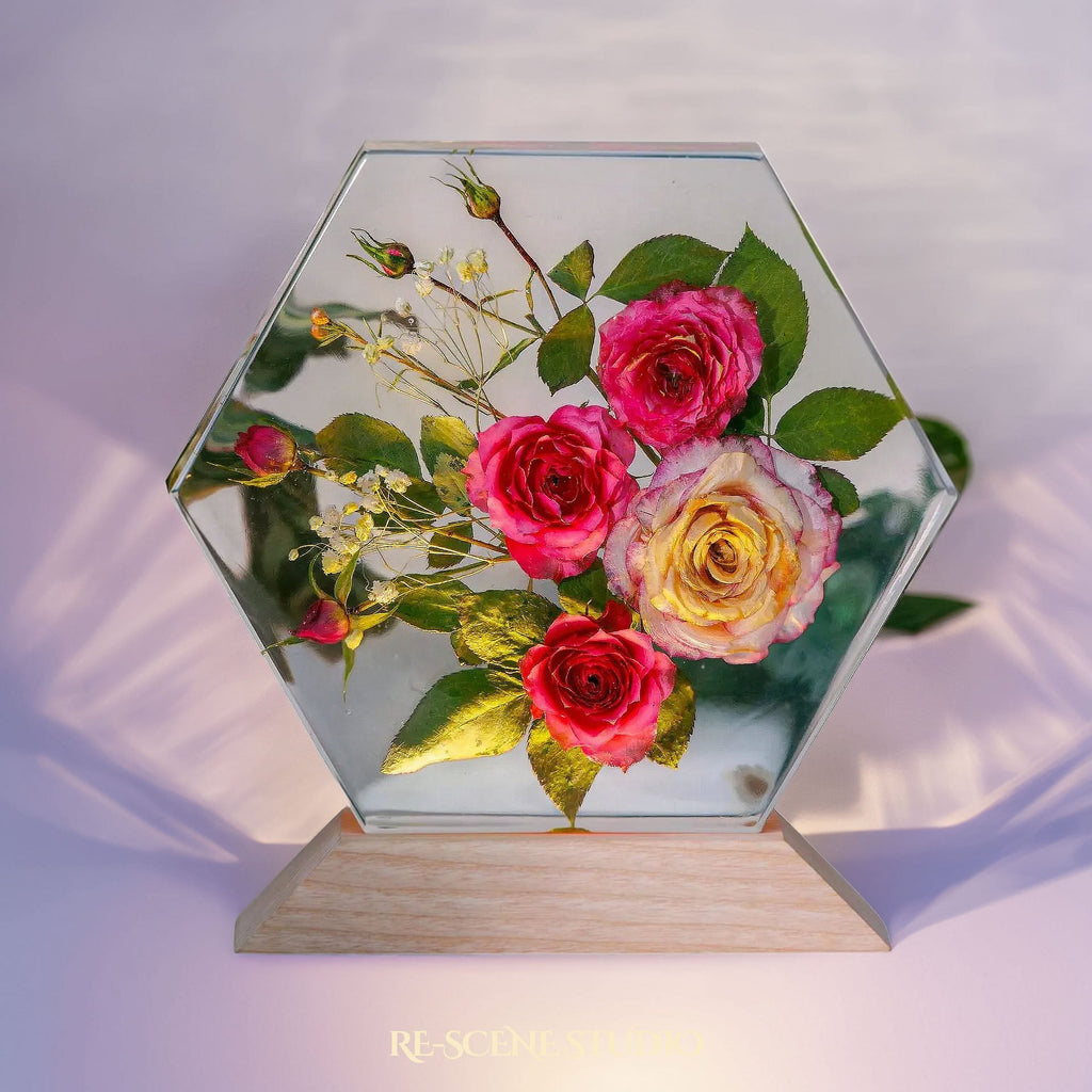 Royal Rose Harmony Resin Lamp