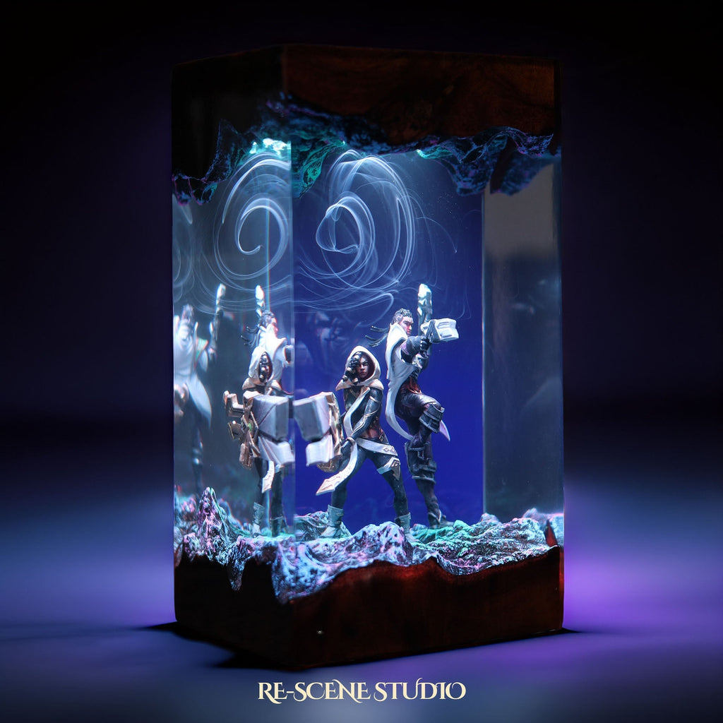 Senna & Lucian Resin Lamp — view 7