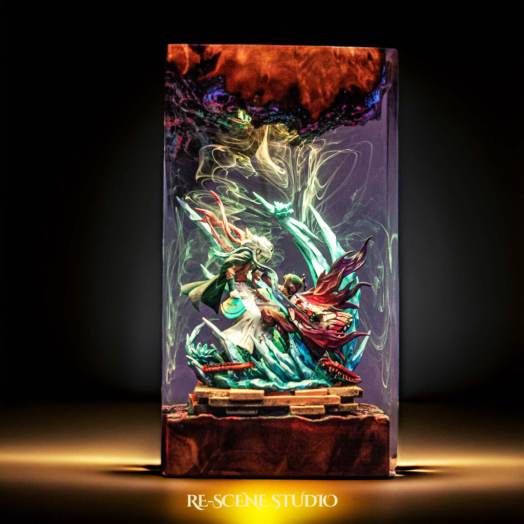 Shinobu vs Douma Resin Lamp