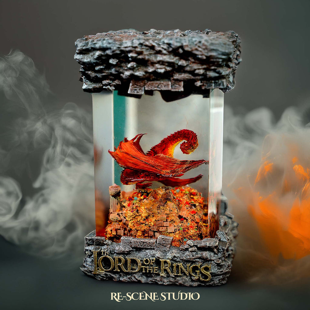 Smaug Resin Lamp, Lord of the Rings
