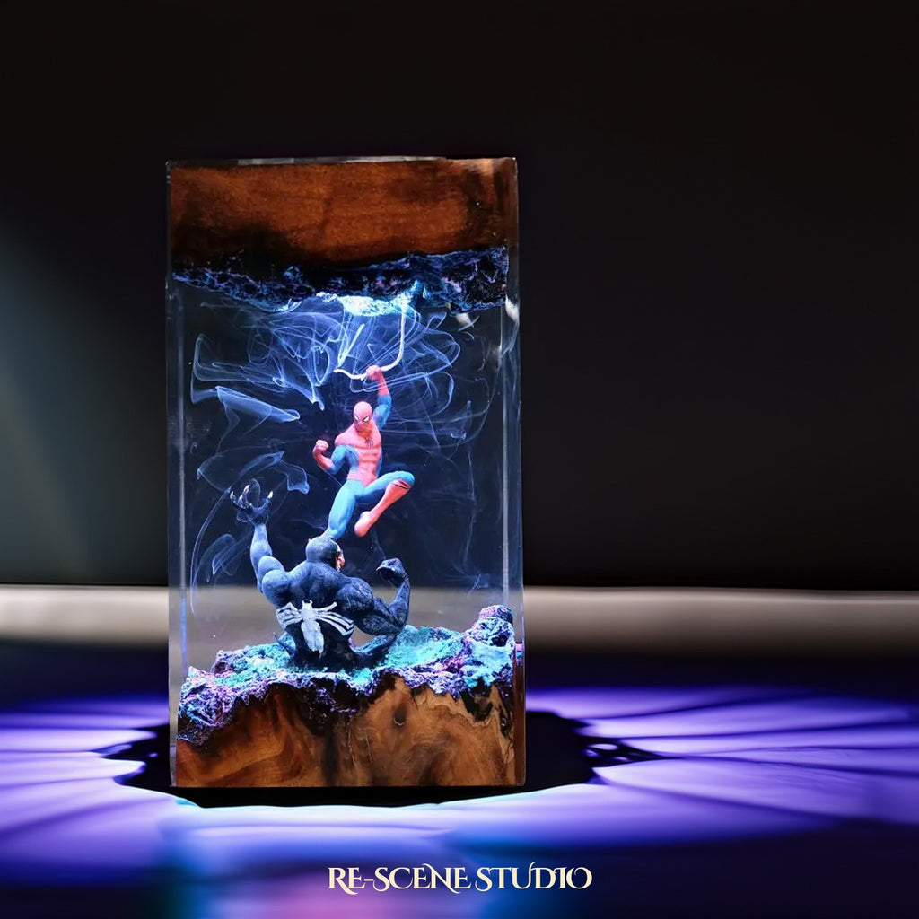Spider-Man vs Venom Resin Lamp — view 2
