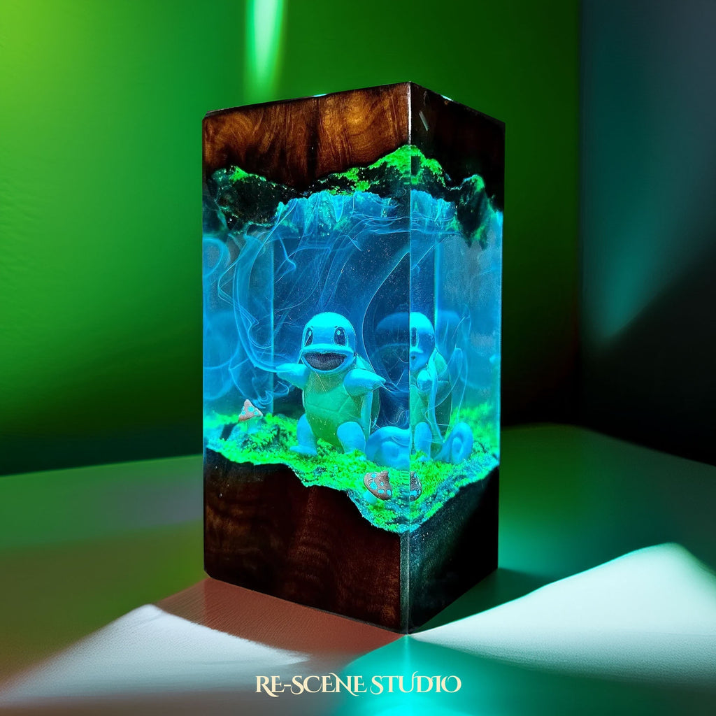 Squirtle Forest Trail Resin Lamp — view 2