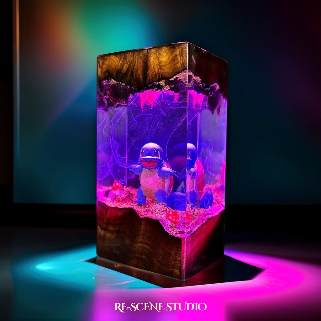 Squirtle Forest Trail Resin Lamp — view 3