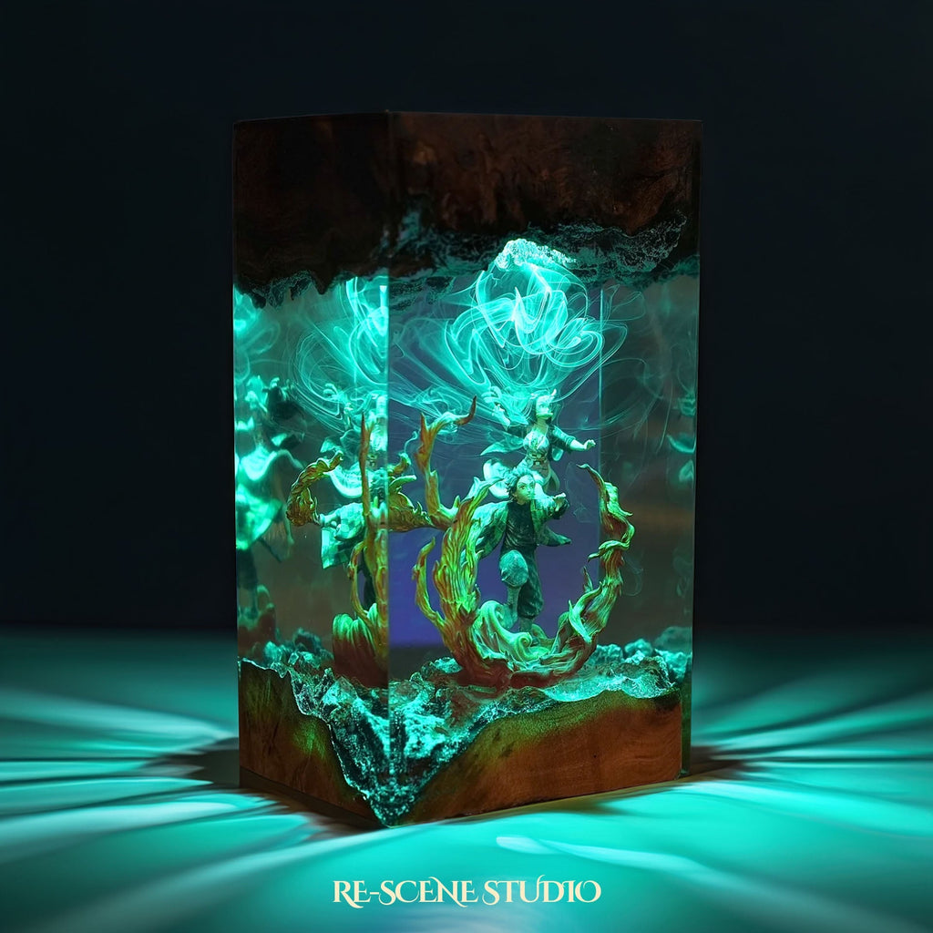 Tanjiro & Nezuko Resin Lamp V1 — view 5