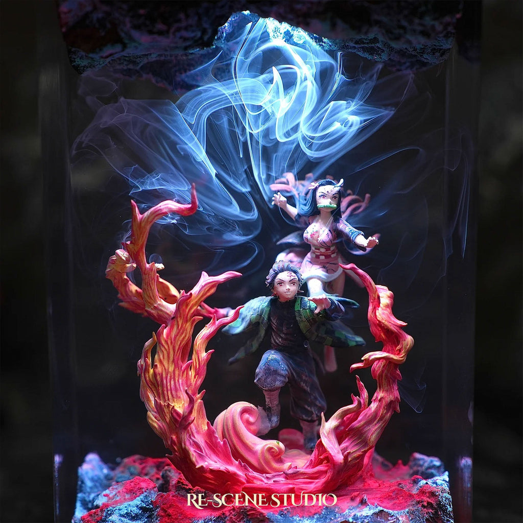 Tanjiro & Nezuko Resin Lamp V1 — view 7