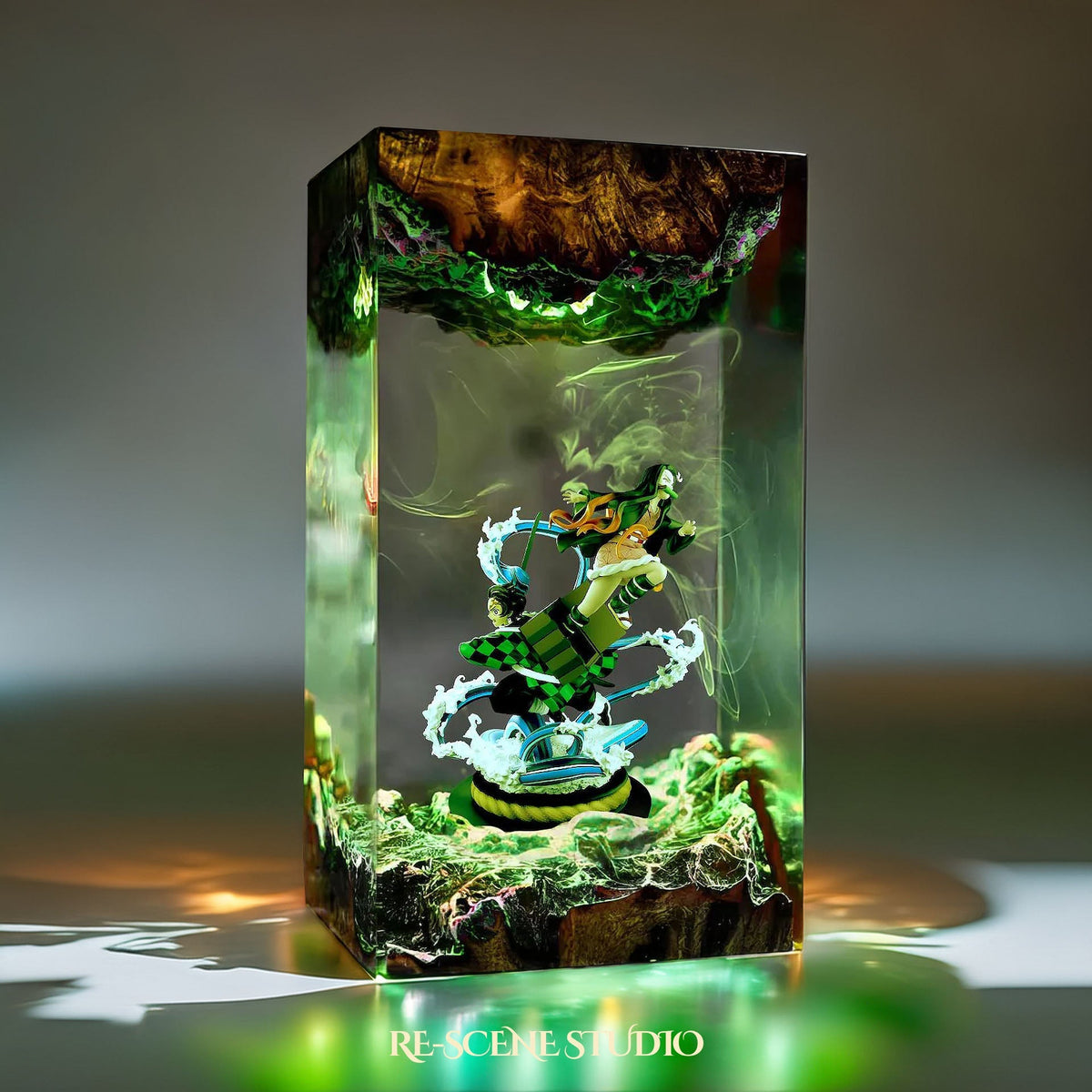 Tanjiro & Nezuko Resin Lamp V2 — view 3