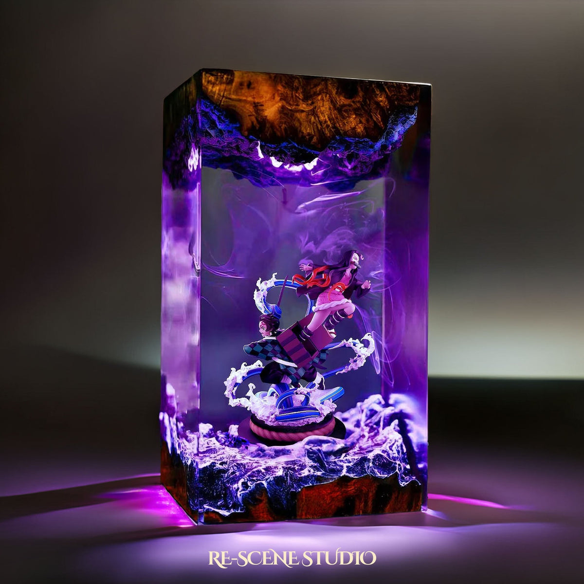 Tanjiro & Nezuko Resin Lamp V2 — view 7