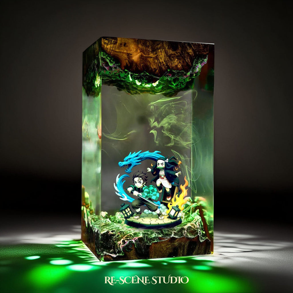 Tanjiro & Nezuko Resin Lamp V3 — view 5