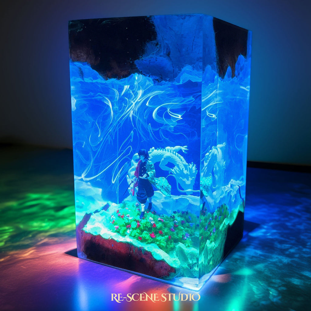 Giyu Tomioka Resin Lamp — view 2