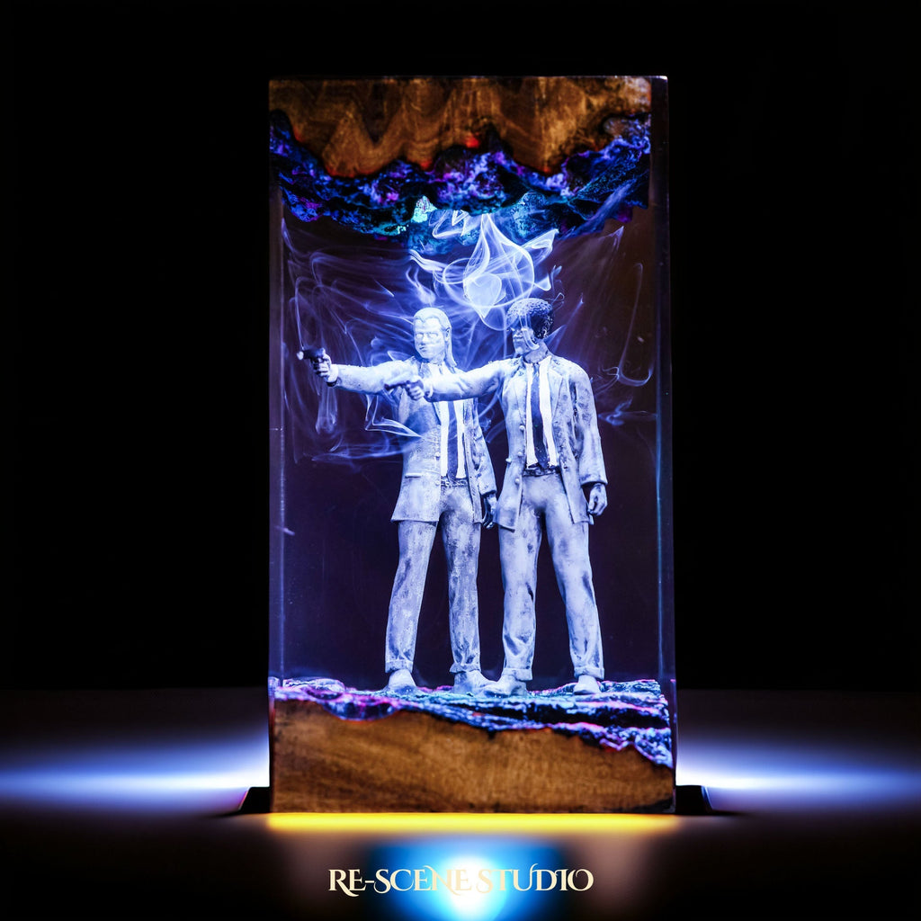 Vincent Vega and Jules Winnfield Resin Lamp