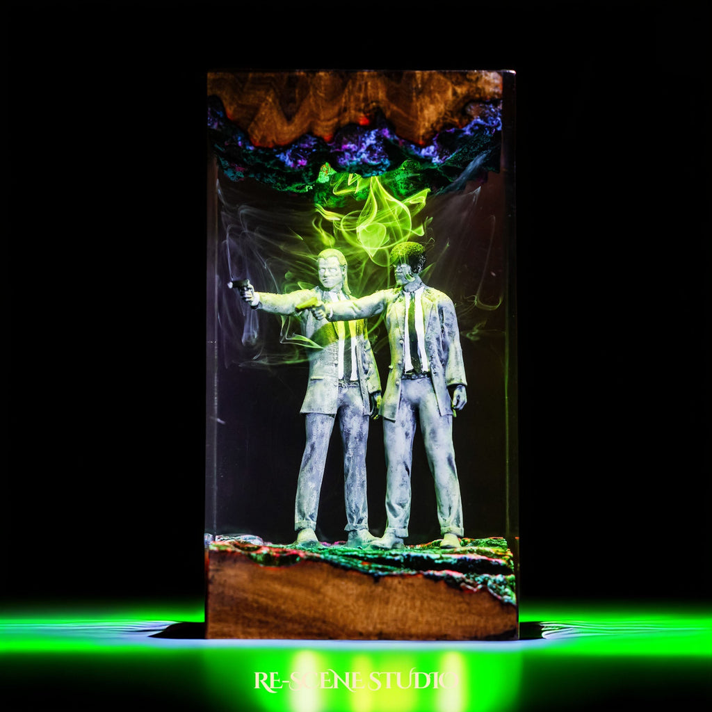 Vincent Vega and Jules Winnfield Resin Lamp — view 2