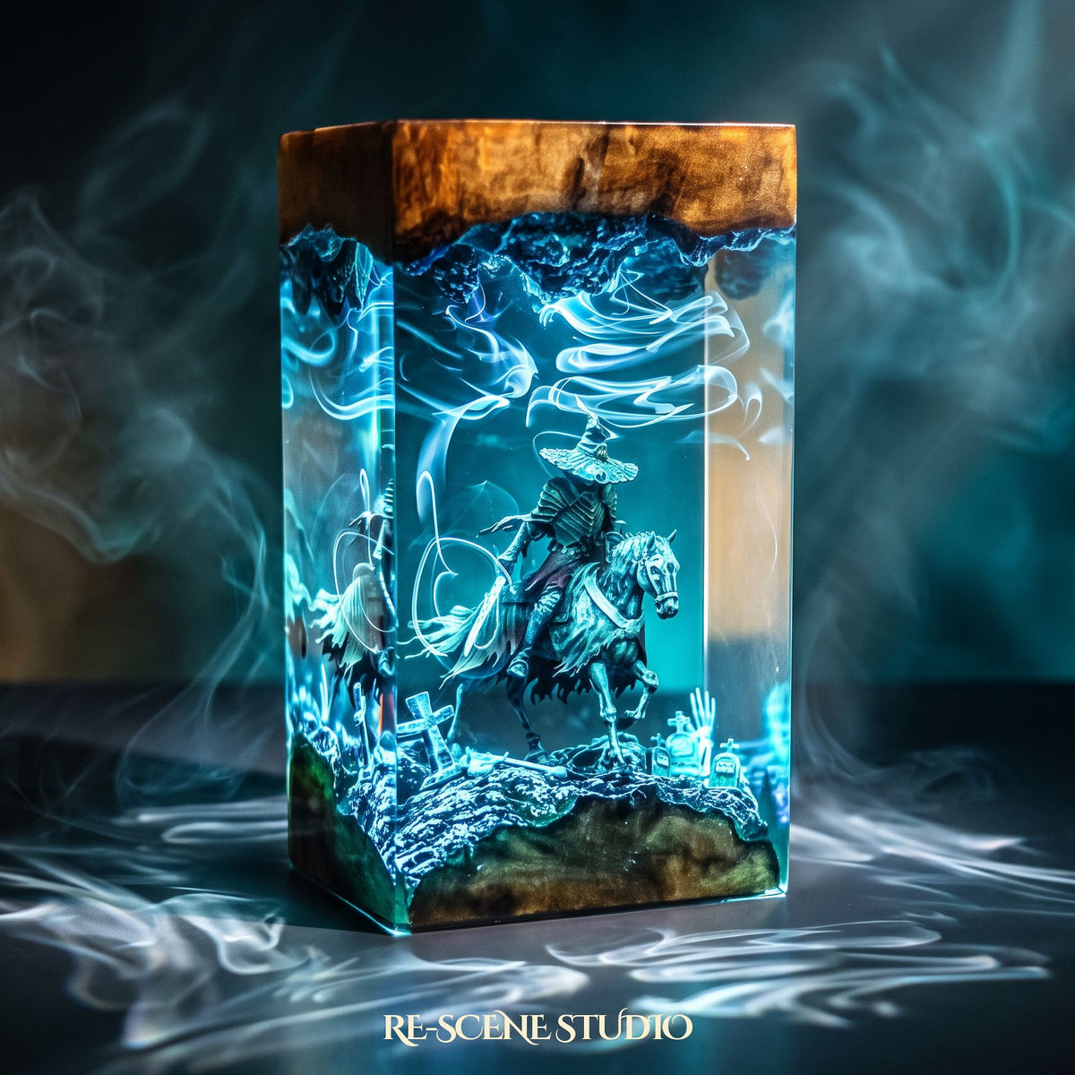 Witch Knight Rider Pillar Resin Lamp — view 2