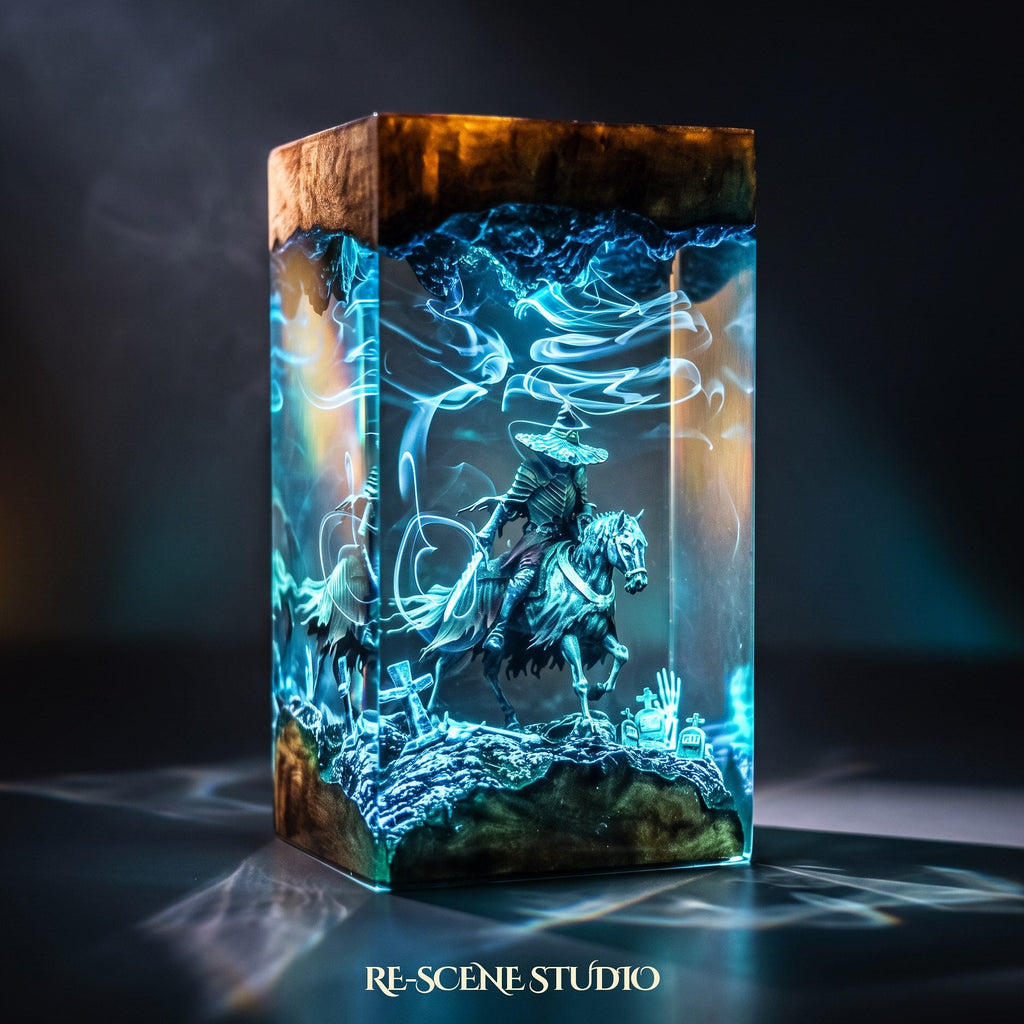 Witch Knight Rider Pillar Resin Lamp — view 4