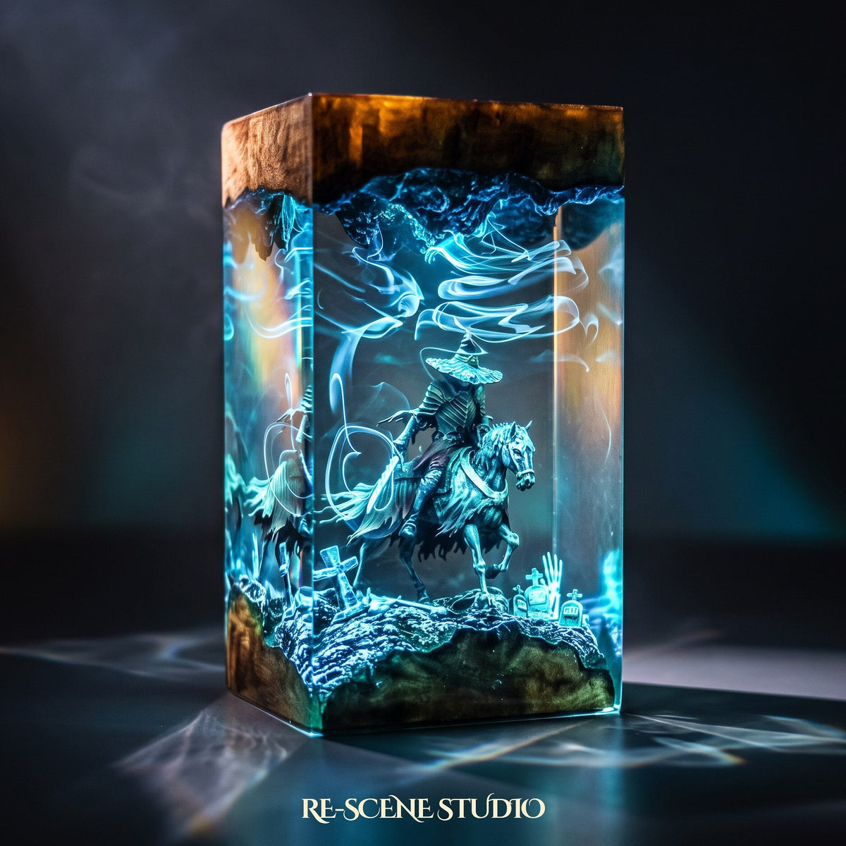 Witch Knight Rider Pillar Resin Lamp — view 4