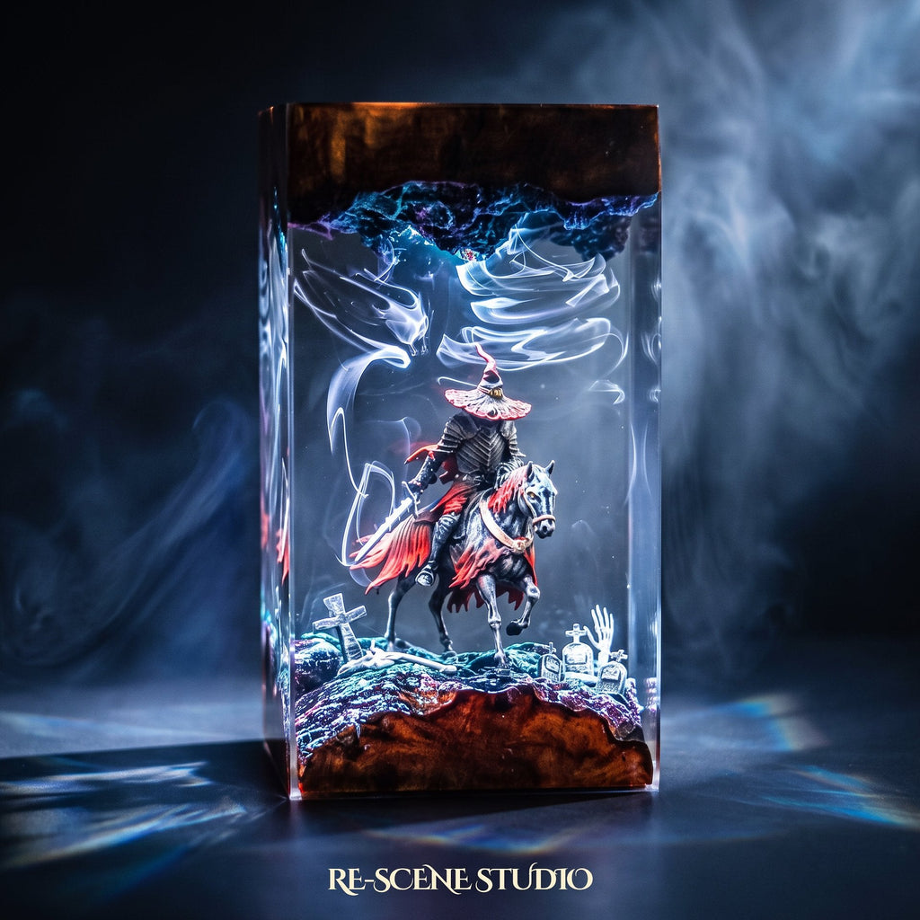 Witch Knight Rider Pillar Resin Lamp — view 5