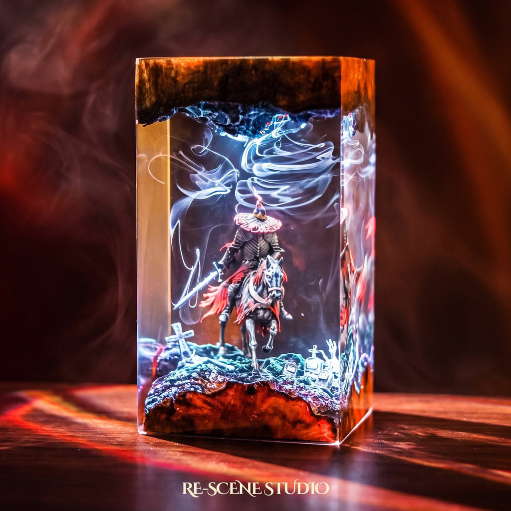 Witch Knight Rider Pillar Resin Lamp — view 6