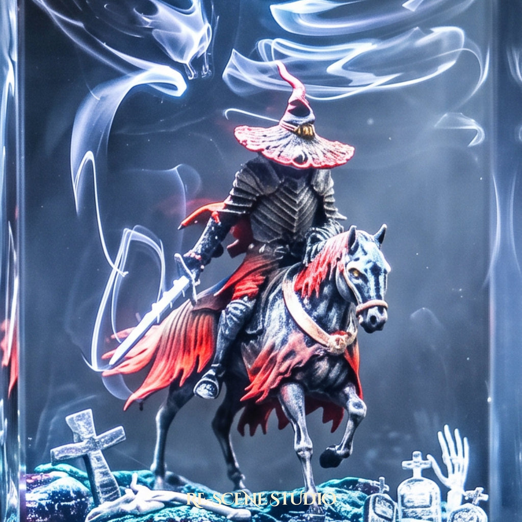 Witch Knight Rider Pillar Resin Lamp — view 7
