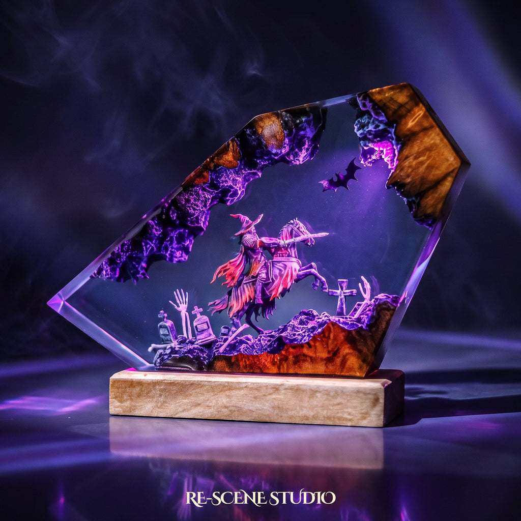Witch Knight Rider Resin Lamp — view 2