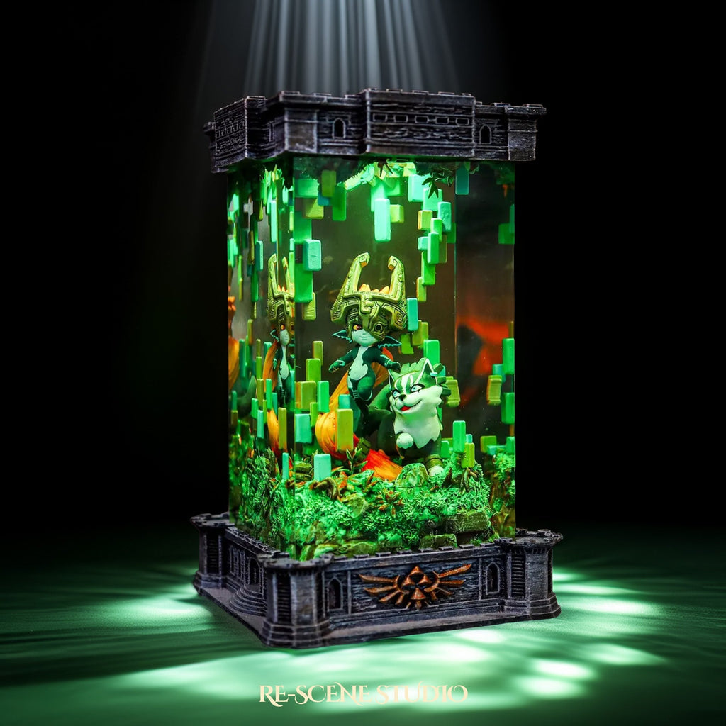 Midna & Wolf Link Resin Lamp