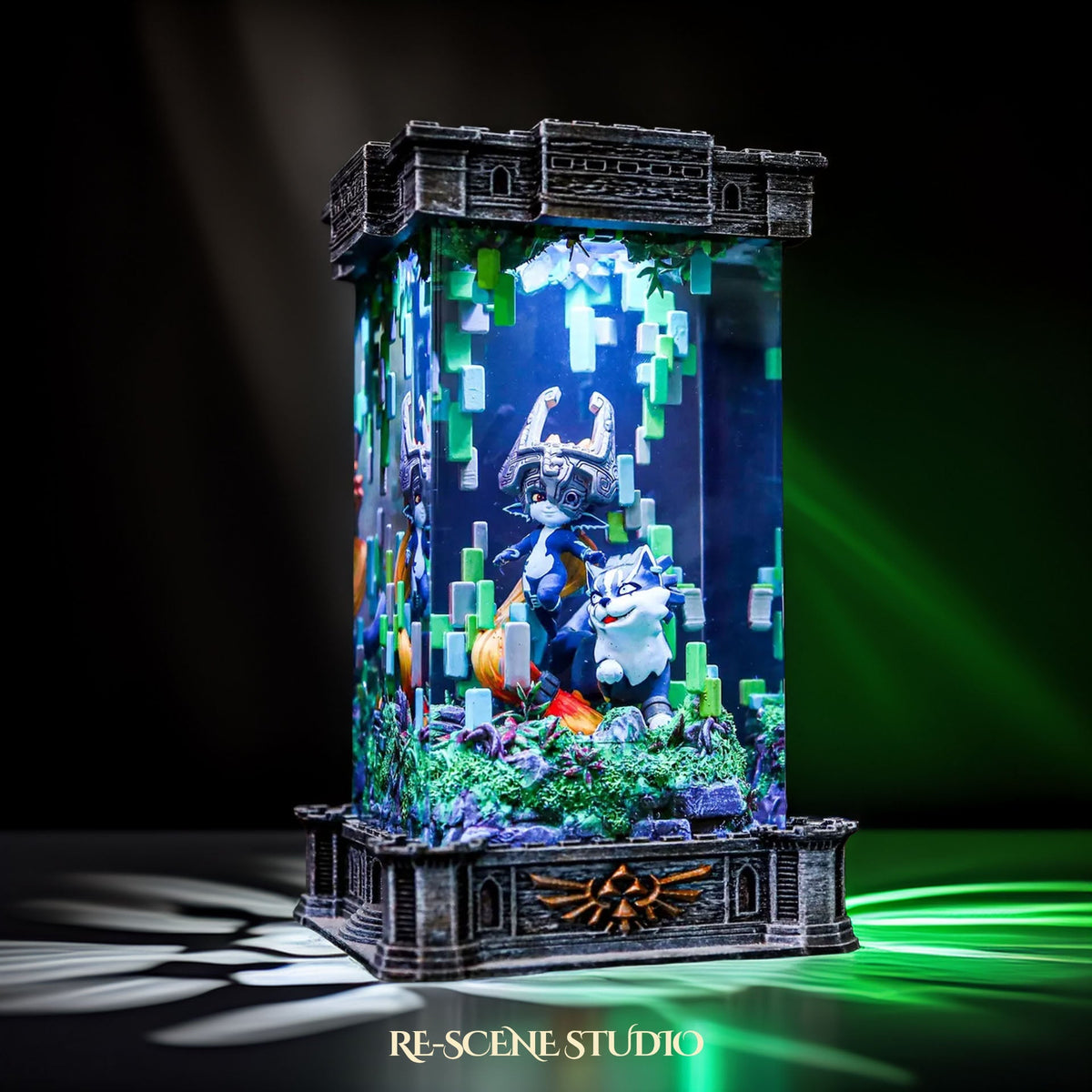 Midna & Wolf Link Resin Lamp — view 2