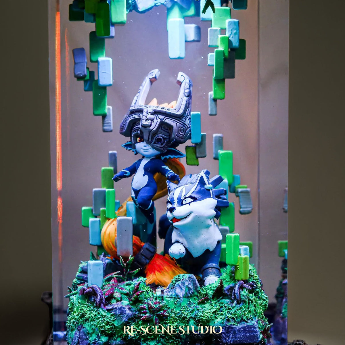 Midna & Wolf Link Resin Lamp — view 3